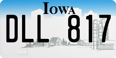 IA license plate DLL817