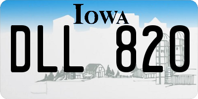 IA license plate DLL820