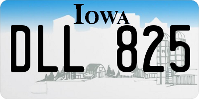 IA license plate DLL825