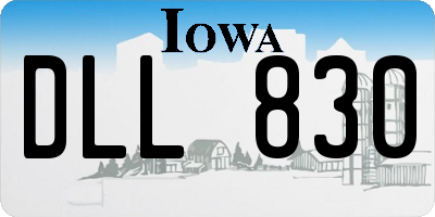 IA license plate DLL830