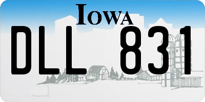 IA license plate DLL831