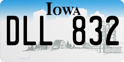 IA license plate DLL832