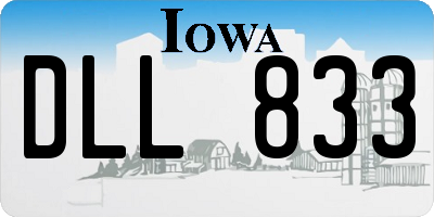 IA license plate DLL833