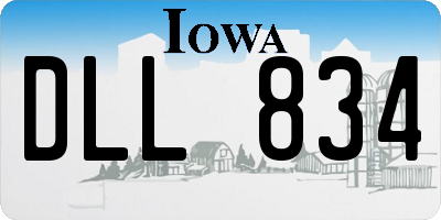 IA license plate DLL834