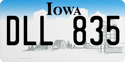IA license plate DLL835