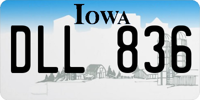 IA license plate DLL836