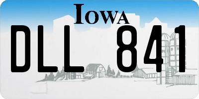 IA license plate DLL841