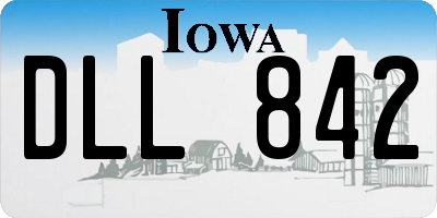 IA license plate DLL842
