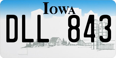 IA license plate DLL843