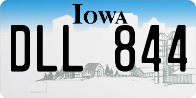 IA license plate DLL844