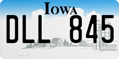 IA license plate DLL845
