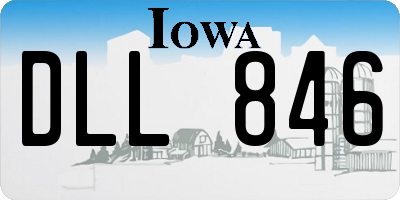 IA license plate DLL846
