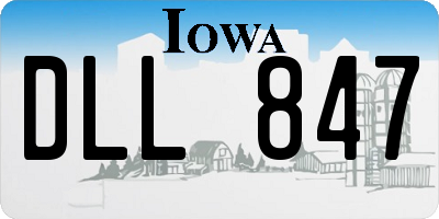 IA license plate DLL847