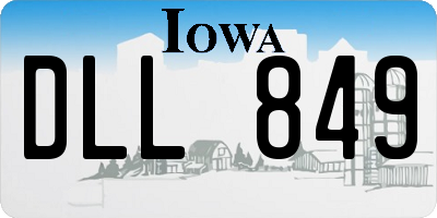 IA license plate DLL849