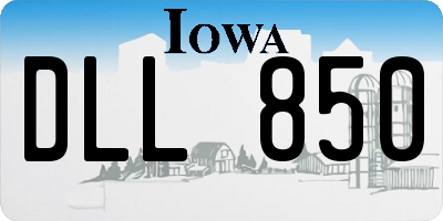 IA license plate DLL850