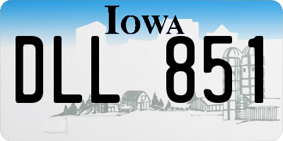 IA license plate DLL851