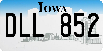 IA license plate DLL852