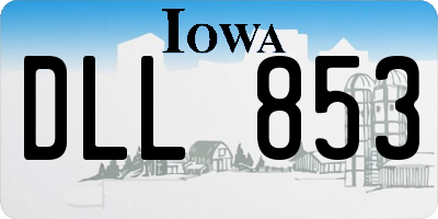 IA license plate DLL853