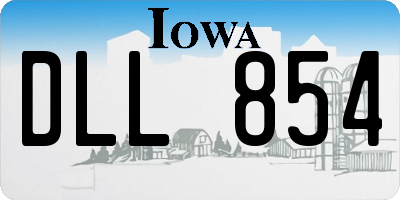 IA license plate DLL854