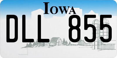 IA license plate DLL855