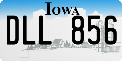 IA license plate DLL856