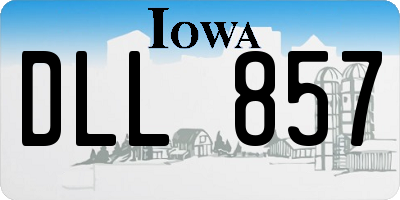 IA license plate DLL857