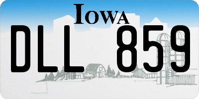 IA license plate DLL859