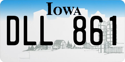 IA license plate DLL861