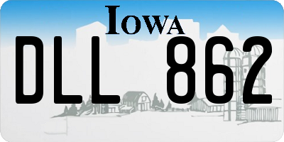 IA license plate DLL862