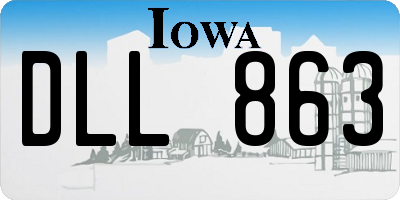 IA license plate DLL863