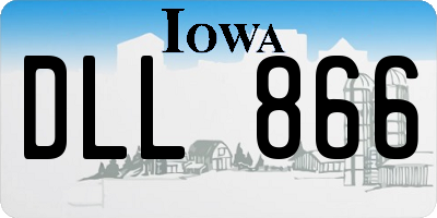 IA license plate DLL866