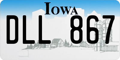 IA license plate DLL867