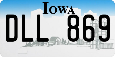 IA license plate DLL869