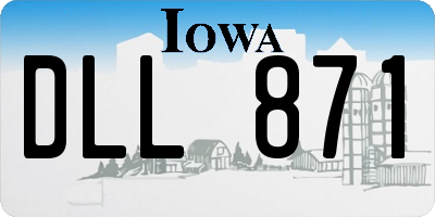 IA license plate DLL871