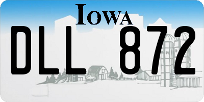 IA license plate DLL872