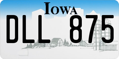 IA license plate DLL875