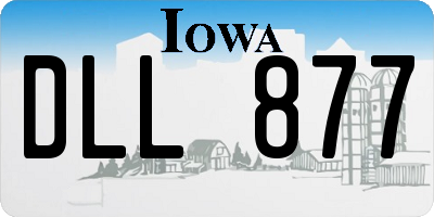 IA license plate DLL877