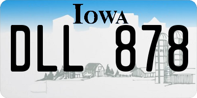 IA license plate DLL878