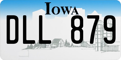 IA license plate DLL879