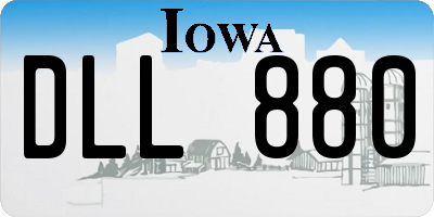 IA license plate DLL880