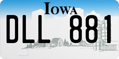 IA license plate DLL881