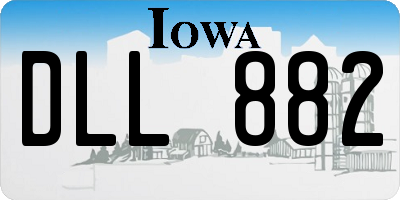 IA license plate DLL882