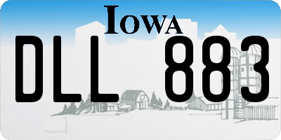 IA license plate DLL883