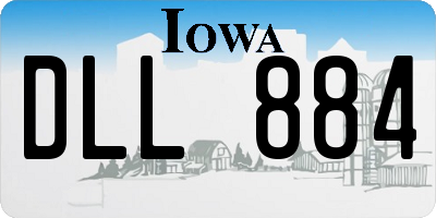 IA license plate DLL884