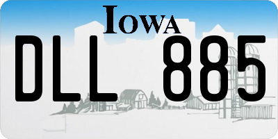 IA license plate DLL885