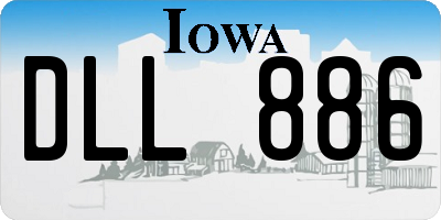 IA license plate DLL886