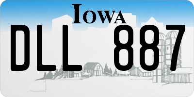 IA license plate DLL887