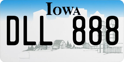 IA license plate DLL888