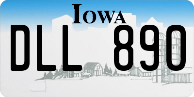 IA license plate DLL890