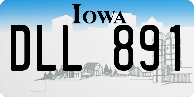 IA license plate DLL891